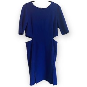 NWT TopShop Blue Bodycon Cutout Dress Size 12